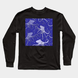 happy octopus violet Long Sleeve T-Shirt